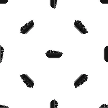 Nachos in bowl pattern seamless black Stock Illustration