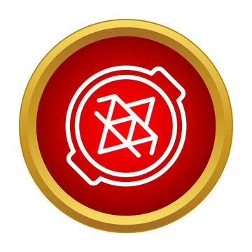 Nachos chips appetizer icon in golden circle Stock Illustration