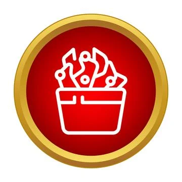 Nachos corn chips in bowl icon design Stock Illustration