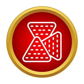 Nachos corn chips icon representing mexican snack food Stock Illustration