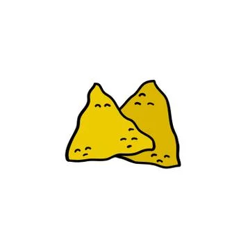 Nachos doodle icon, vector illustration Stock Illustration