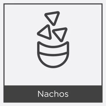 Nachos icon isolated on white background Free Stock Illustration