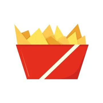 Nachos in package isolated on white background Stock Illustration