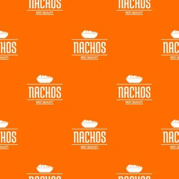 Nachos pattern vector orange Stock Illustration