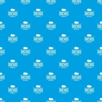 Nachos pattern vector seamless blue Stock Illustration