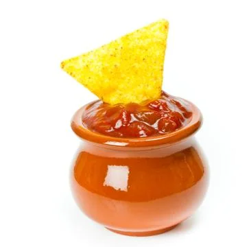 Nachos with salsa Stock Photos