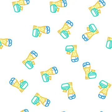 Nachos snack and beer vector seamless pattern Illustrazione stock