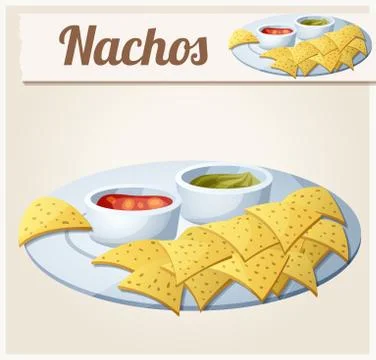 Nachos Tortilla Chips Stock Illustration