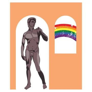 Nacked man Stock Illustration