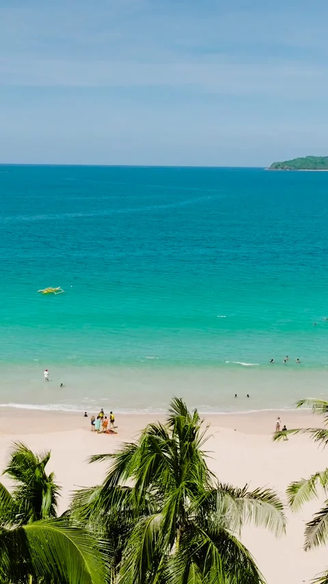 Nacpan Beach in El Nido, Palawan. Philippines. Stock Footage 264019845