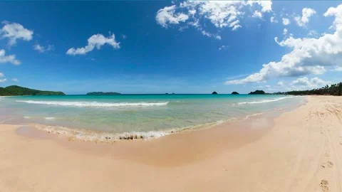 Nacpan Beach in El Nido, Philippines. Palawan. Stock Footage 311292765