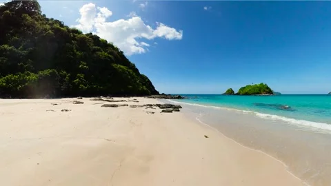 Nacpan Beach in El Nido, Philippines. Palawan. Stock Footage 320716360