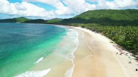 Nacpan Beach in the Philippines Stock Footage 302999841