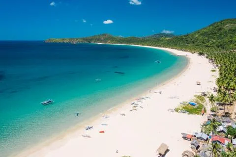 Nacpan beach in Philippines Stock Photos