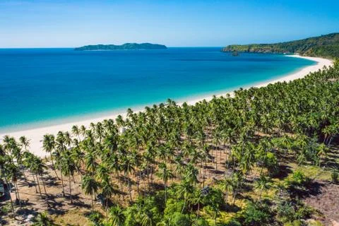 Nacpan beach in Philippines Stock Photos