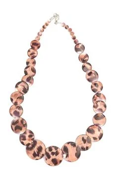 Nacre necklace isolated on white Stock Photos