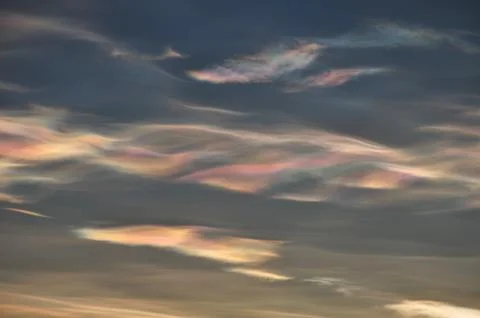 Nacreous cloud formation Stock Photos