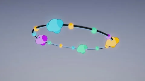 Nad salvage pathway flat vector infographic cellular metabolism explainer br Video stock 342607247