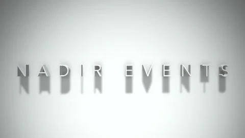 Nadir events 3D title animation white text on a white background Stock Footage 298899504