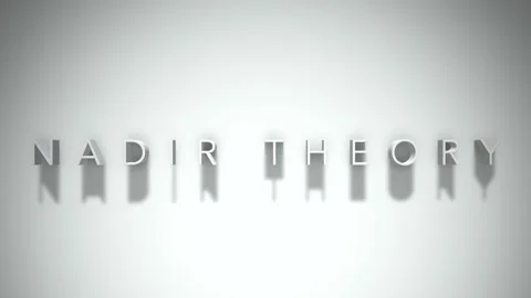 Nadir theory 3D title animation white text on a white background Stock Footage 298899489