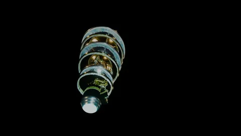 Nadir Upward View Into Quantum Chandelier, 4K Stock Footage 345541398