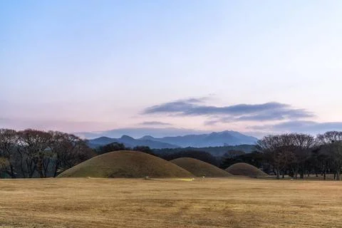 Naemul of silla royal mounds naemul of silla royal king mound in gyeongju,... Stock Photos