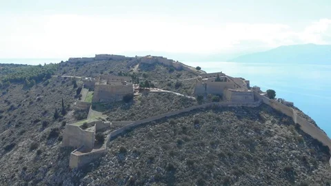 Nafplio-17-CG Above the side of Palamidi castle Stock Footage 103364049