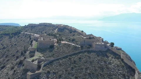 Nafplio-18-CG Left to right and counterclockwise above Palamidi castle 库存影片 103364022