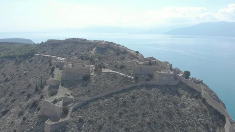 Nafplio-18 Left to right and counterclockwise above Palamidi castle Stock Footage 103364030