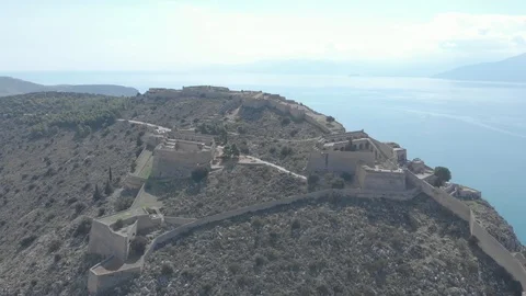 Nafplio-19 Left to right and counterclockwise above Palamidi castle Stock Footage 103364012