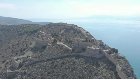 Nafplio-20 Left to right and counterclockwise above Palamidi castle Stock Footage 103363988
