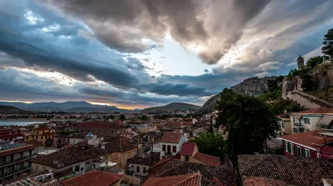Nafplio Sunrise Stock Footage 52189987