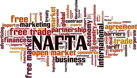NAFTA word cloud Stock Illustration