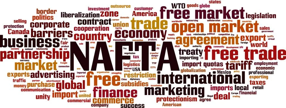NAFTA word cloud Stock Illustration
