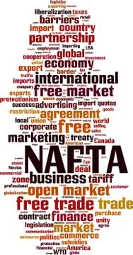 NAFTA word cloud Stock Illustration