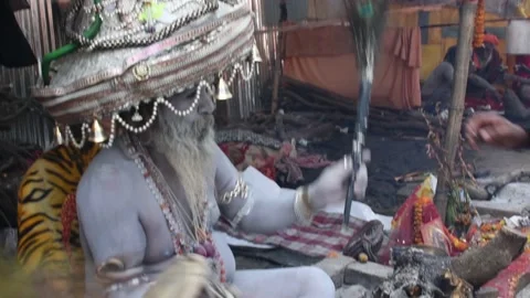 Naga Sadhu Stock Footage 147177951