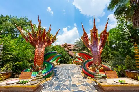 Naga statue Stock Photos