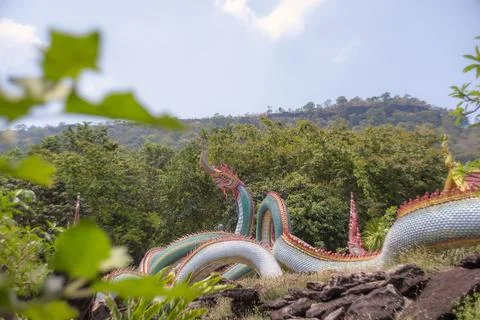 The Naga statue Stock Photos