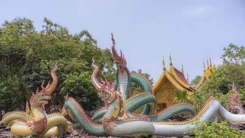 The Naga statue Stock Photos