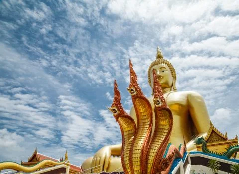 Naga in temple Stock Photos