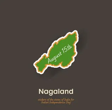 Nagaland vector sticker Stock Illustration