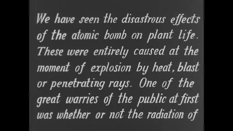 NAGASAKI 1940s: Text on screen reads: "We have seen the disastrous effects of Stock Footage 341983002