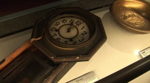 Nagasaki Clock Atomic Blast Stock Footage 44923950