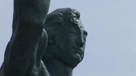 Nagaski Peace Park Statue Face Video stock 42995248