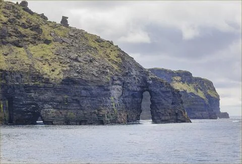 Nags head rock formation on the cliffs of Moher Stock Photos