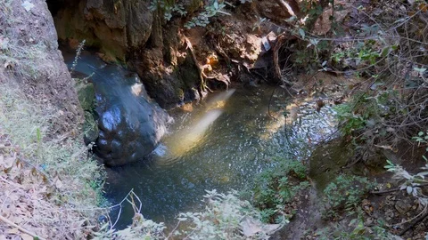Nahal Amud Stream Top View Stock Footage 94099997