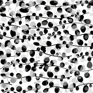 Nahtloses Muster mit Blättern graphical seamless pattern with leaves Copyr.. Stock Photos