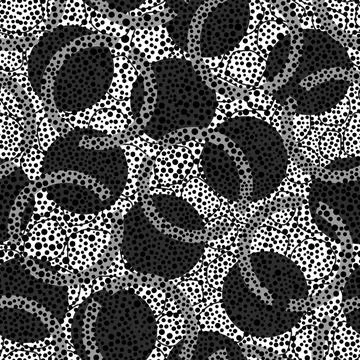 Nahtloses Musterdesign seamless pattern design with circles and dots Copyr... Stock Photos