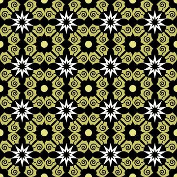 Nahtlosmuster graphical seamless pattern design with embellished flowers C... 写真素材