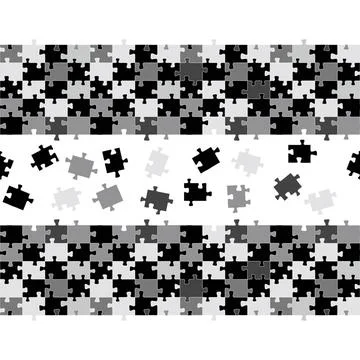 Nahtlosmuster graphical seamless pattern with puzzle pieces in stripes Cop... Stock Photos